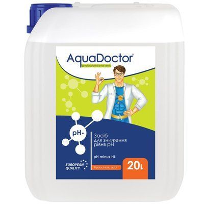 Засіб для зниження pH AquaDoctor pH Minus HL (Соляна 14%) 20 л 4387 фото