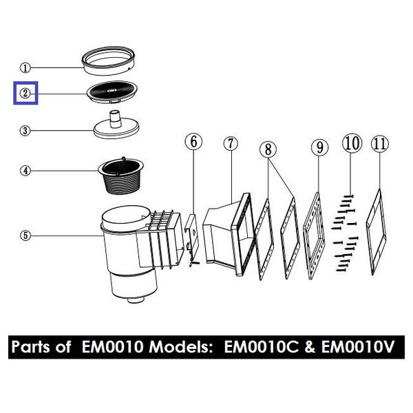 Кришка для скімерів Emaux серії EM0010/0020 (01051040) 2853 фото