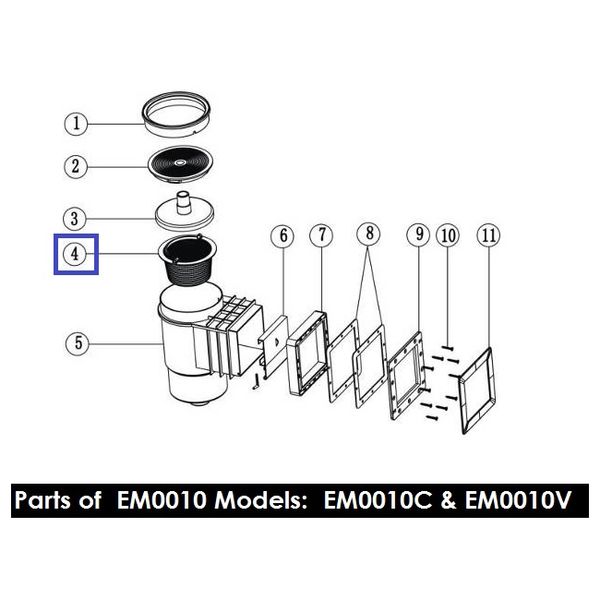 Кошик з ручкою для скімерів Emaux Standard серії EM0010/0020 (89150201/89150101). 2880 фото