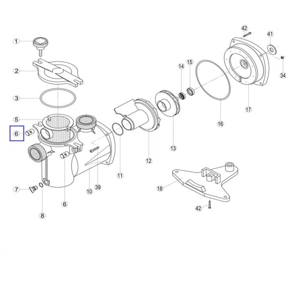 Держатель для крышки префильтра насоса Kripsol OK, NK, KAP (RKS060/RBH0016) 2348 фото