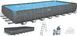 Каркасний басейн Bestway Grey 561KJ (956х488х132 см) з пісочним фільтром, тентом та драбиною 20977 фото 2