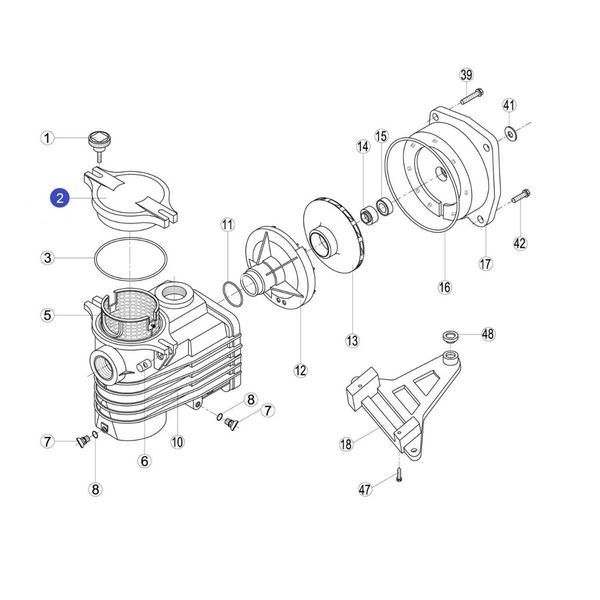 Кришка префільтра насоса Kripsol OK RBH0002.01R/RPUM0002.01R 2406 фото