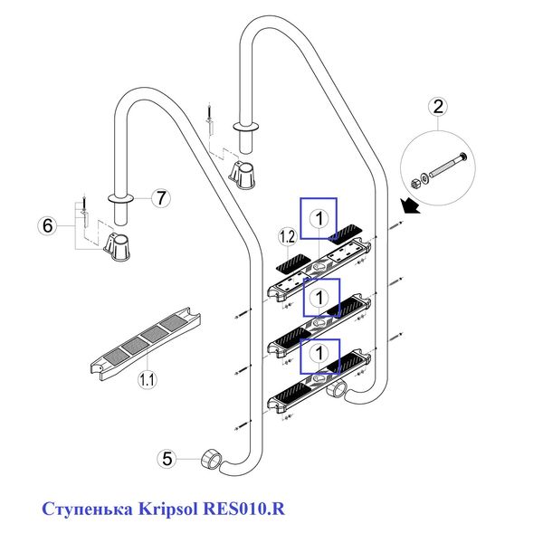 Сходинки Kripsol RES010.R 2535 фото