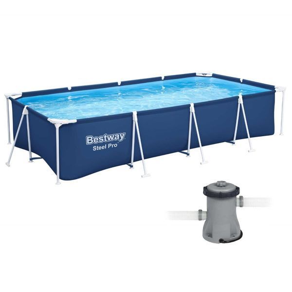 Каркасний басейн Bestway 56424 (400х211х81 см) з картриджним фільтром 4865 фото