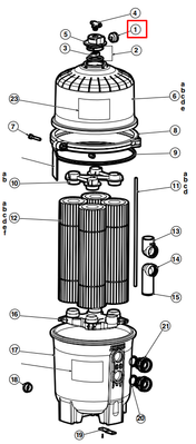 Манометр для фільтрів Hayward SwimClear (ECX2712B1) 19429 фото