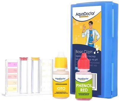 Крапельний тестер для басейну AquaDoctor Basic Cl/pH 21621 фото
