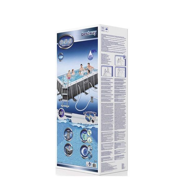 Каркасний басейн Bestway 56722 (412х201х122 см) з картриджним фільтром та драбиною 14654 фото