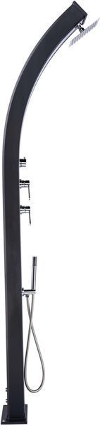 Душ сонячний Aquaviva Hybride Dada Curve алюмінієвий з мийкою для ніг, антрацит DS-D363NX, 40 л 19638 фото