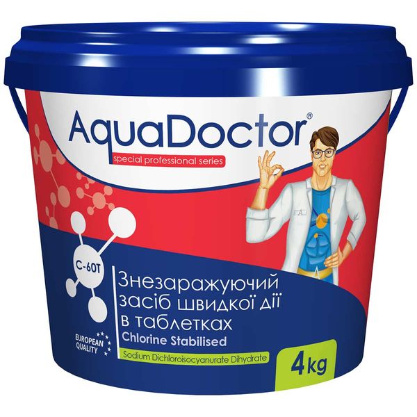 Хлор AquaDoctor C-60T 4 кг в таблетках 932 фото