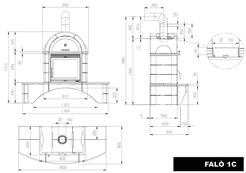 Піч La Nordica FALO 1C Yellow Bench Sand 987 фото