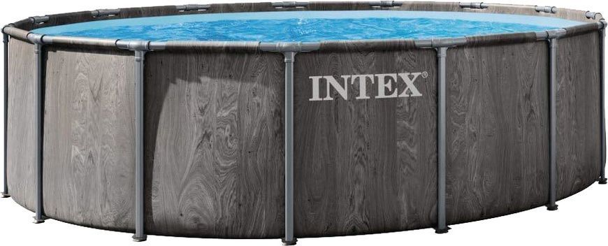 Каркасний басейн Intex 26742 GREYWOOD (457х122 см) з картриджним фільтром, драбиною та тентом 18150 фото