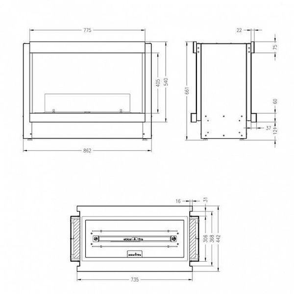 Горелка для биокамина Spartherm Ebios-fire FD 2257 фото