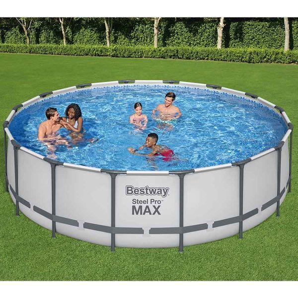 Каркасний басейн Bestway 5612Z (488х122 см) з картриджним фільтром, драбиною та тентом 6980 фото