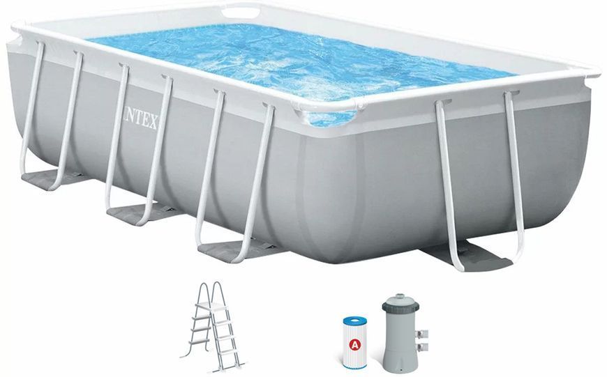 Каркасний басейн Intex 26784 (300х175х80 см) з картриджним фільтром та драбиною 18152 фото