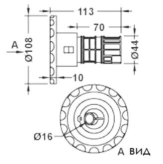 Форсунка гидромассажная Emaux EM0018 с вращением фигурная 1926 фото