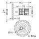 Форсунка гідромасажна Emaux EM0018 з обертанням фігурна 1926 фото 2