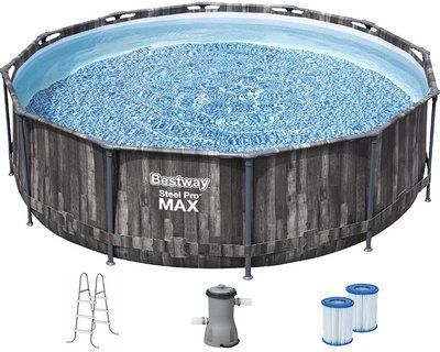 Каркасний басейн Bestway Wood Style 5614X (366х100 см) з картриджним фільтром та драбиною 6982 фото