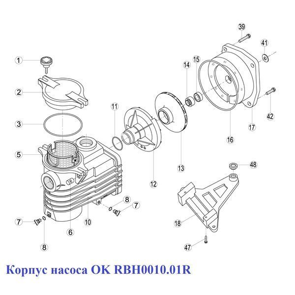 Корпус насоса OK RBH0010.01R 2371 фото