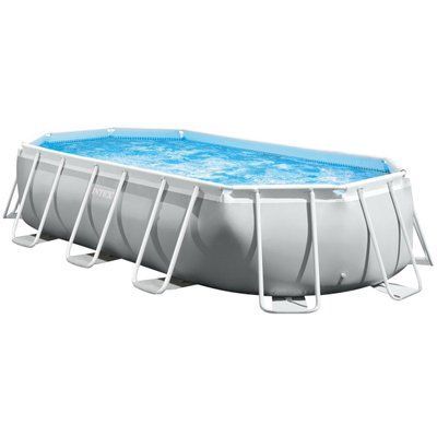Каркасний басейн Intex 26796 OVAL (503х274х122 см) з картриджним фільтром, драбиною та тентом 18159 фото