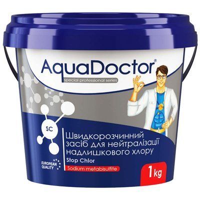 Засіб для нейтралізації хлору в басейні AquaDoctor SC Stop Chlor &ndash; 1 кг 4434 фото