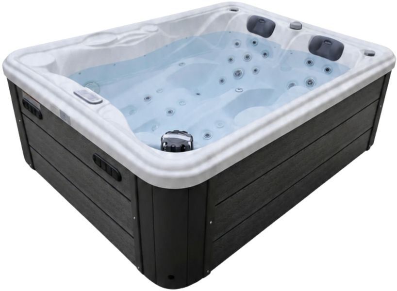 СПА-басейн Aquajoy Bali (210х160х77 см), Сріблясто-білий мармур 20921 фото