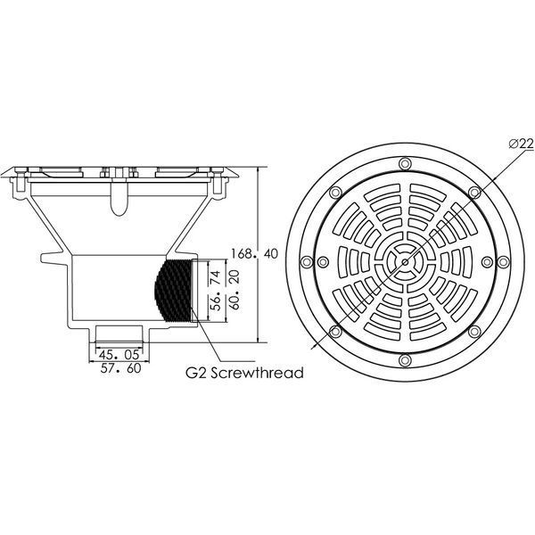 Злив донний Emaux EM2837 лайнер 3502 фото