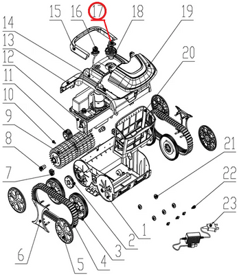 Комплект кнопок до пилососа Wybotics WY200, (Button kit №17/WY200) 19989 фото