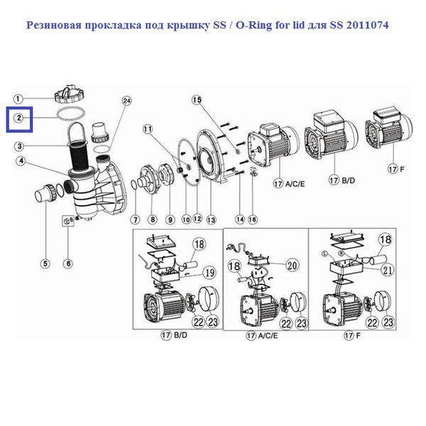 Гумова прокладка під кришку Emaux SS / O-Ring for lid для SS 2011074 3275 фото