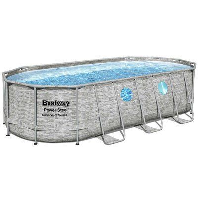 Каркасний басейн Bestway 56716 (549х274х122 см) з картриджним фільтром, драбиною та тентом 4906 фото
