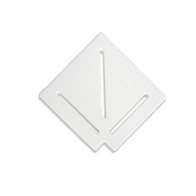 Кутовий елемент Aquaviva KK-15-1 Classic для переливної решітки 90&deg; 145/25 мм (білий) 5865 фото