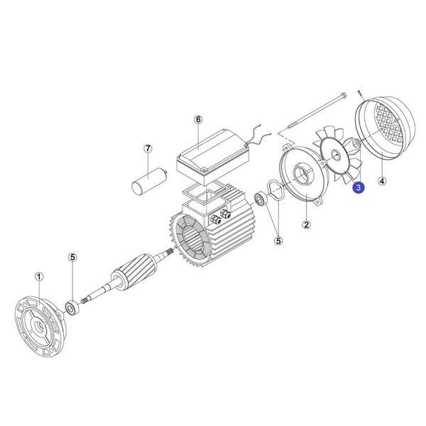 Вентилятор ел.двигуна для насоса Kripsol FAN MEC63 - RBM1030.12R 3050 фото