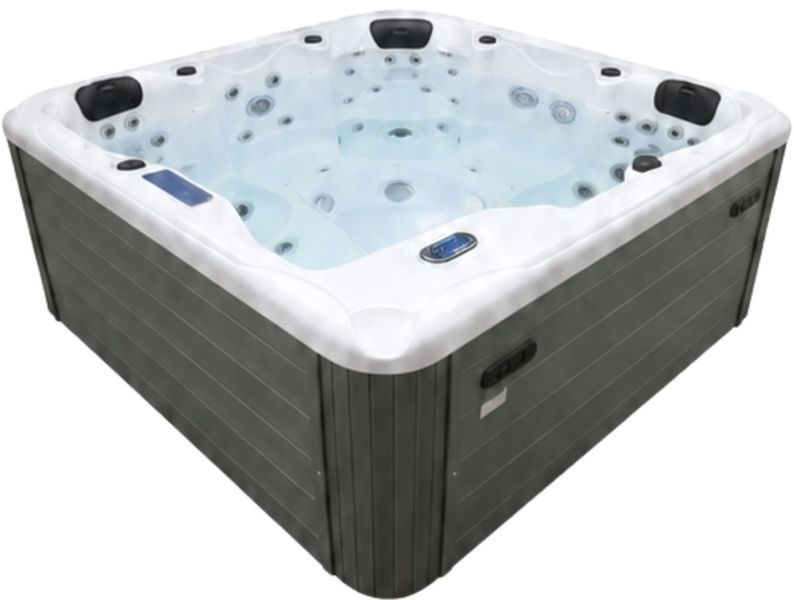 СПА-басейн Aquajoy Santorini (220х220х95 см), Сріблясто-білий мармур 20925 фото