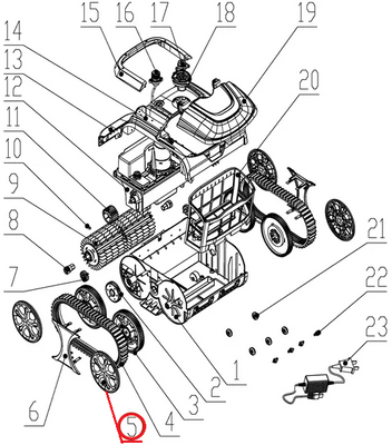 Ковпак колеса до пилососа Wybotics WY200, (Wheel cover№5) 19977 фото