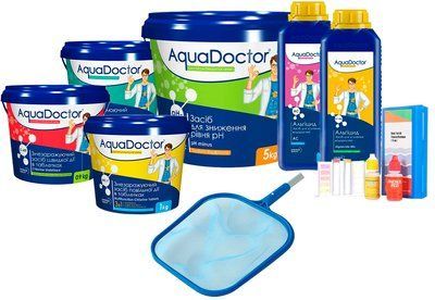Набір хімії для басейну AquaDoctor 8 в 1 (10-15 м3) 21785 фото