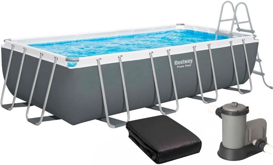 Каркасний басейн Bestway 56465 (549x274x122 см) з картриджним фільтром, драбиною та тентом 1115 фото
