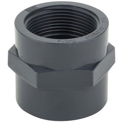 Муфта ПВХ Era US01163х2", з внутрішньою різьбою d63х2" 817 фото