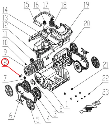 Шестерня роликова до пилососа Wybotics WY200, (roller gear №8/WY200) 19980 фото