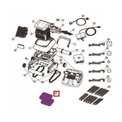 Додатковий фільтр дрібних частинок для пилососа Aquaviva Black Pearl 7310 (71170), 1 шт. 6503 фото
