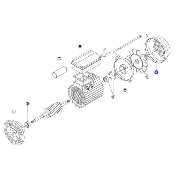 Кожух (кришка) вентилятора насоса OK/CK/EP/KNG (МЕС-71) 7502.A/RBM1040.22R/RMOT0004.02R (140 мм) 3057 фото