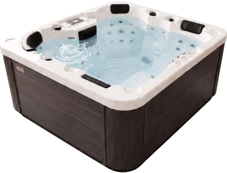 СПА-басейн Aquajoy Como (190х160х82 см), Сріблясто-білий мармур 21439 фото