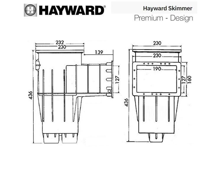 Скімер Hayward 3111 PREMIUM Standart під лайнер 6048 фото