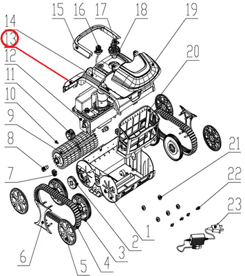 Ущільнювальна коробка для сенсора до пилососа Wybotics WY200, (Sensor seal box №13/WY200) 19985 фото