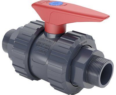 Кран кульовий ПВХ Hidroten 1011102, з різьбовим закінченням, d3/4"-3/4" 20740 фото