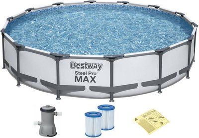Каркасний басейн Bestway 56595 (427х84 см) з картриджним фільтром 16940 фото